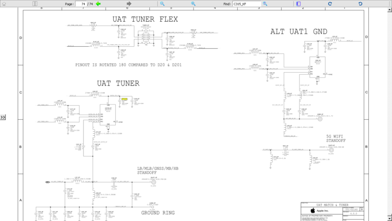 iPhone 8Plus schemat ideowy układu UAT